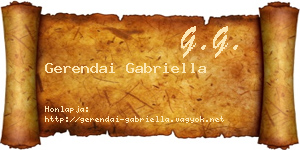 Gerendai Gabriella névjegykártya